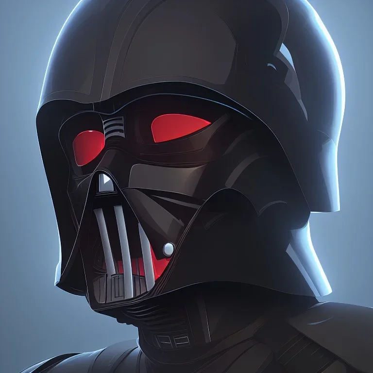 Futuristic helmet, style Darth Vader