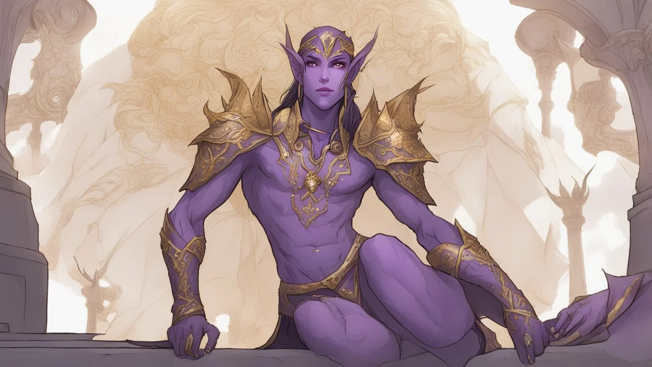 A purple Umbral Gold Elf