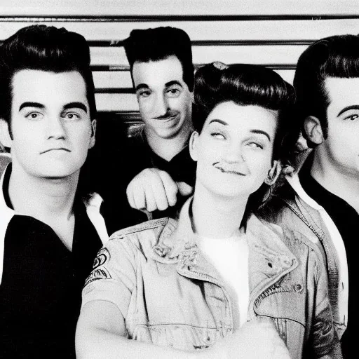 a 50s Greaser ROCK BAND