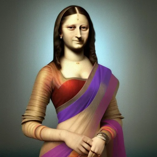 Monalisa wearing a saree