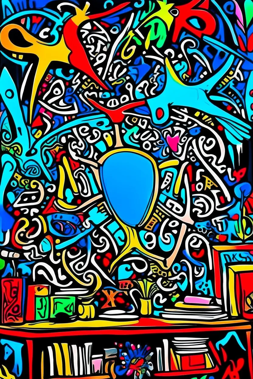 expressionism, Pixar style, in abstract art Basquiat, Picasso, Miro, Kandinsky, Klee, Birell, Fairey, Ardon, Buffet and Picasso style, HD --s 750 --v 5.1 --style raw, water color