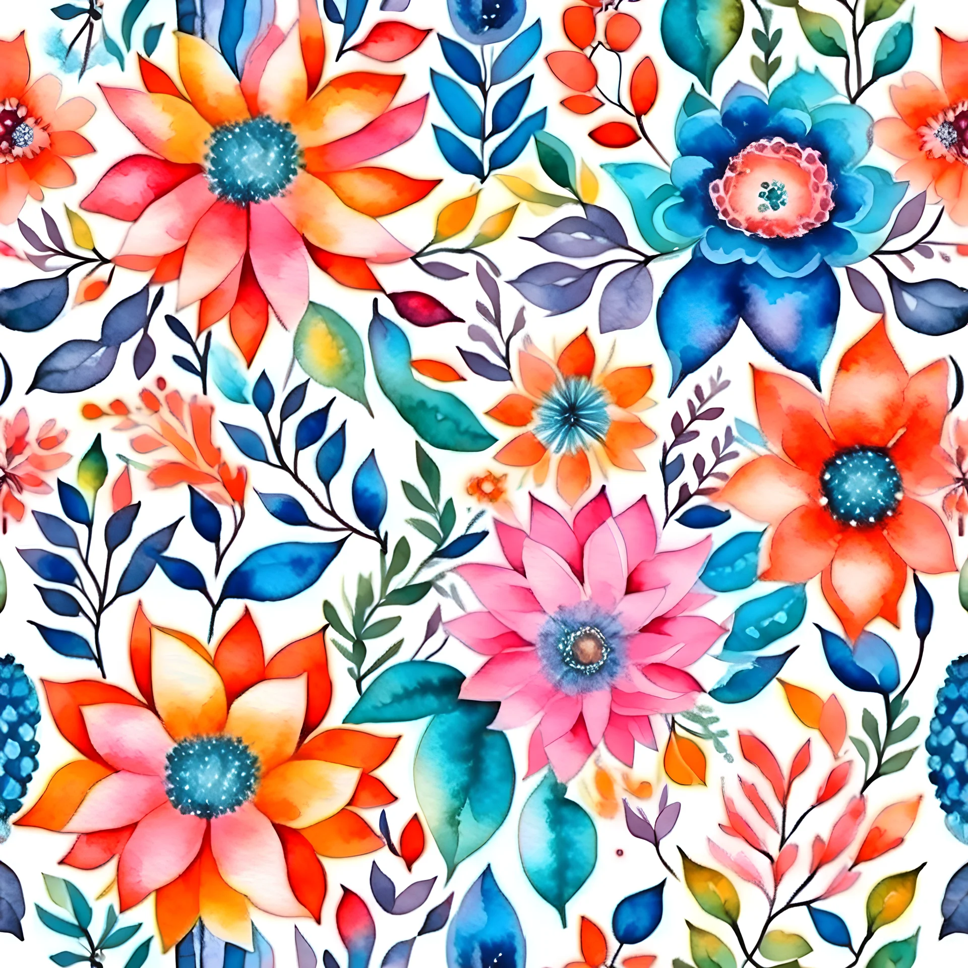 beautiful watercolor flowers