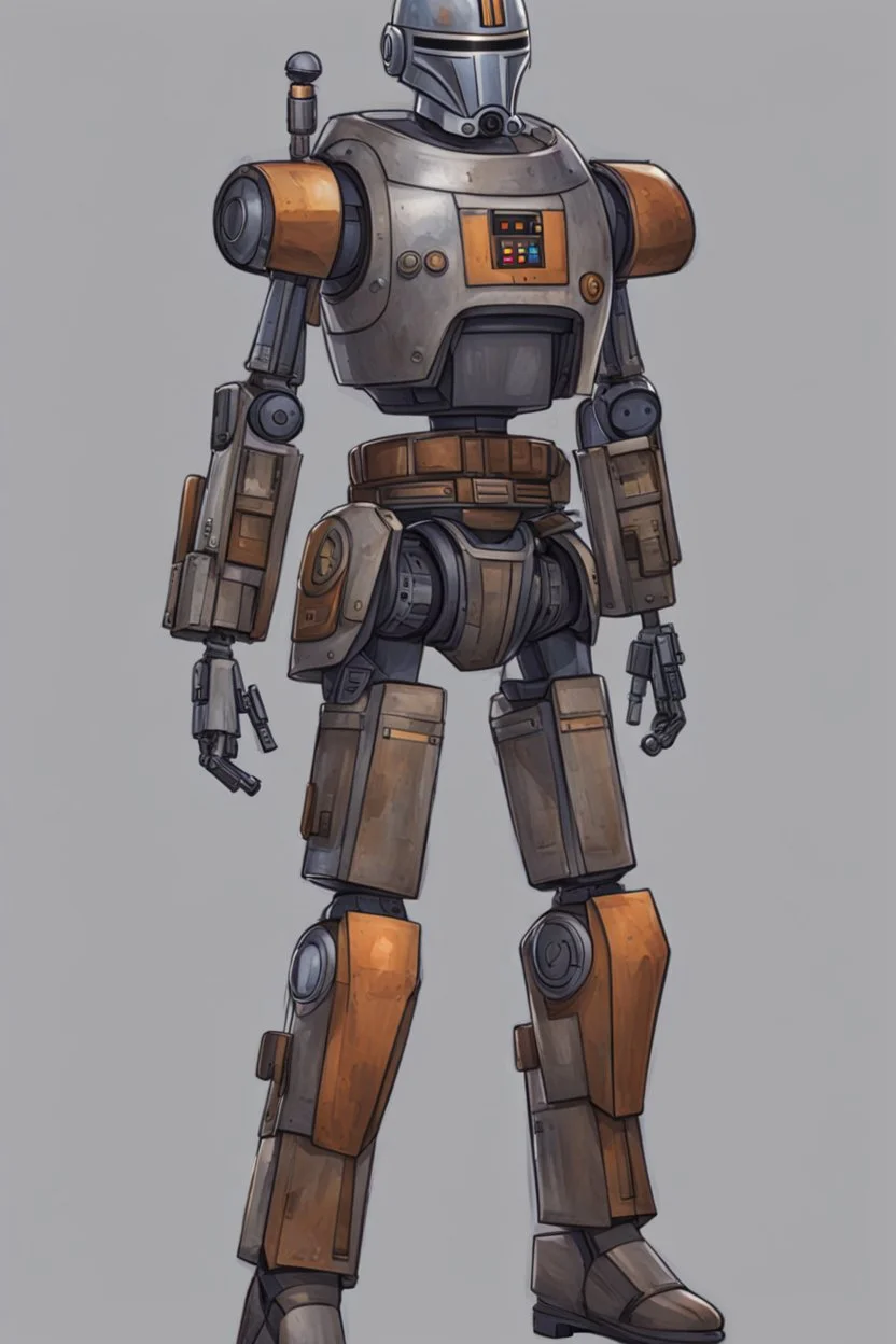 A Star Wars Combat Droid, Wearing Cowboy Clothes.