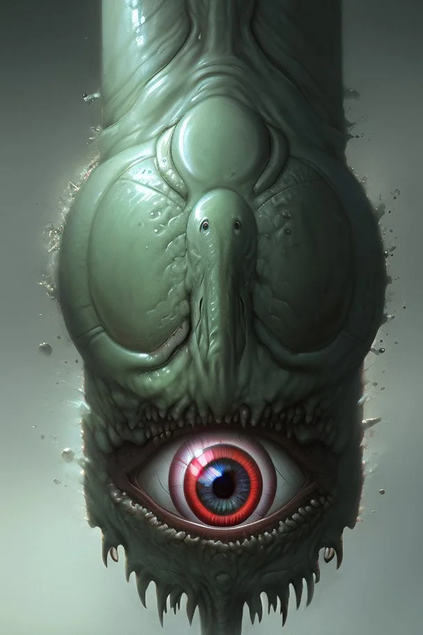 Eye monster, realistic and detailed concept art, high quality, high resolution, detailed, 4K