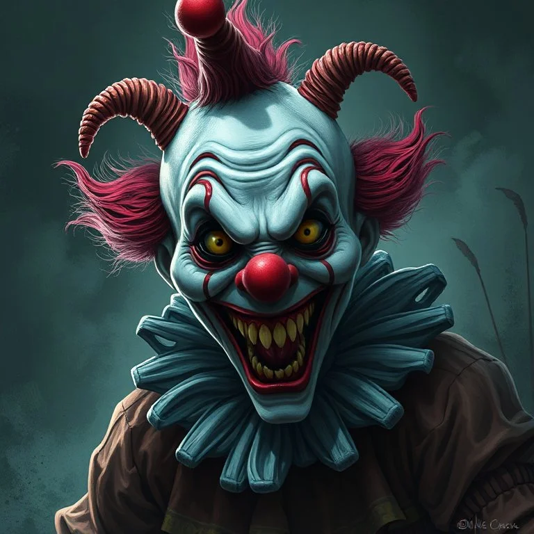 Cursed schizoid clown monster