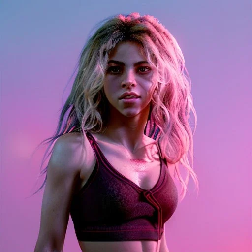 Shakira, artist, Realistic image, waist up portrait. perfect eyes, glow, circle iris. concept art, smooth, unreal engine 5, god lights, ray tracing, RTX, lumen lighting, ultra detail, volumetric lighting, 3d, finely drawn, high definition, 4k.