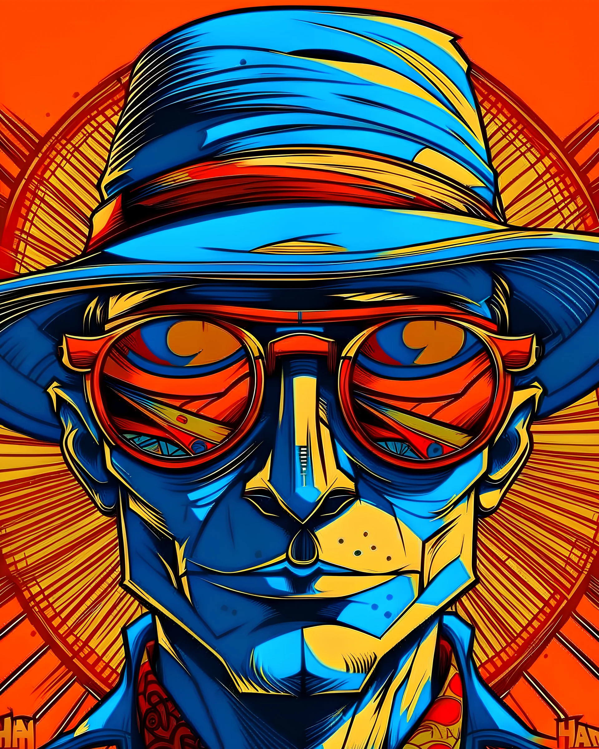 Hatman Art illustration sunglasses