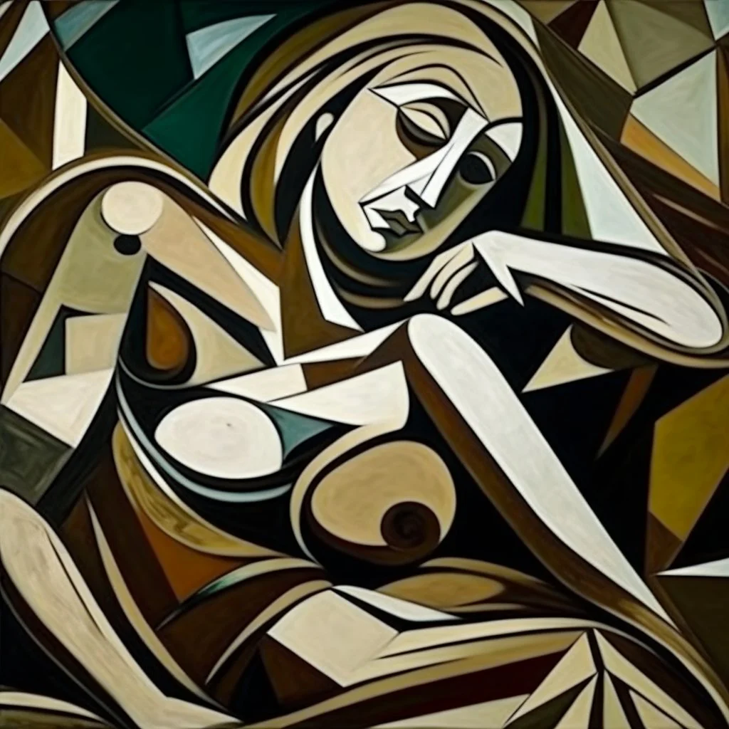 picasso abstract brown woman Neoclassicism lying