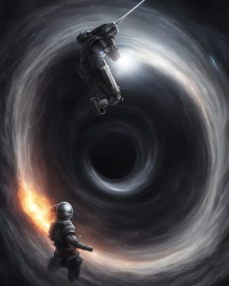 un trou noir, réaliste galaxi