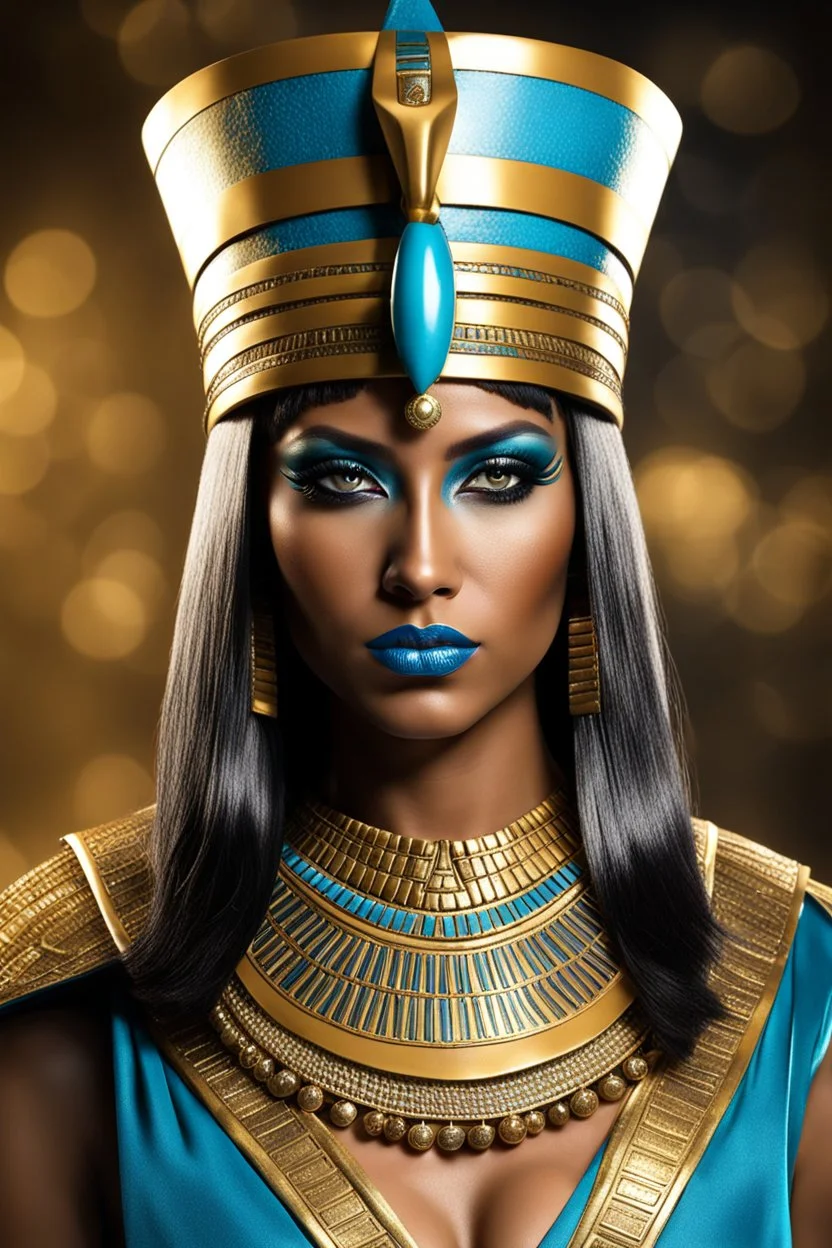 full body Cleopatra, pharaoh makeup, full body shot, written by Orcinus Orca, Ultra detail face