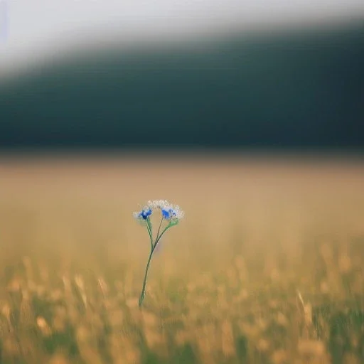 single long stem wild flower in a field, tender, soft focus, award winning landscape photography, nature photography, r/mostbeautiful