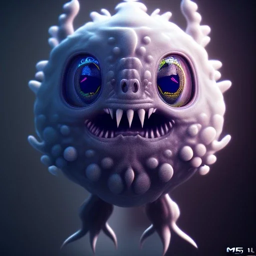 Cute fluid ink creatures, big black eyes, unreal engine 5, 8k resolution, photorealistic, ultra detailed