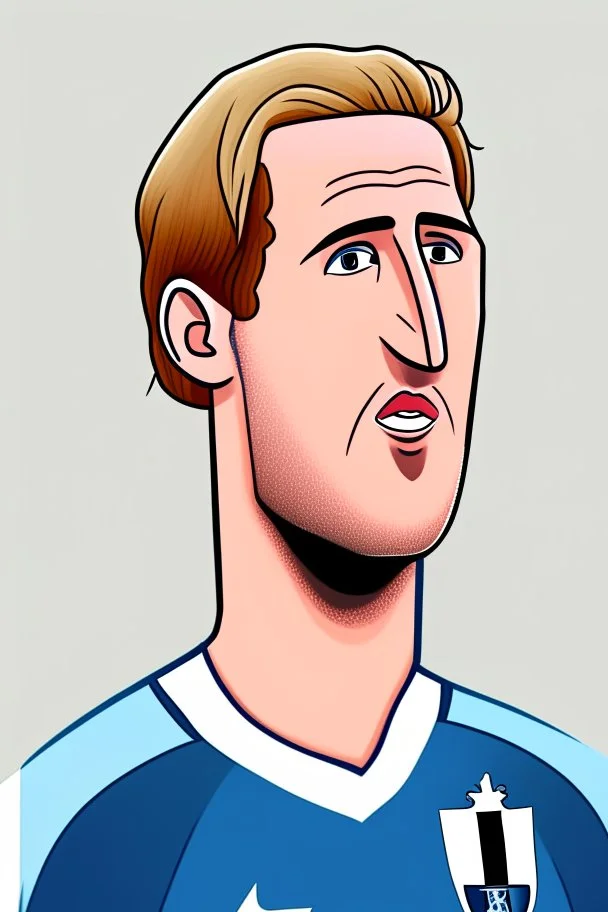 Harry Kane English soccer player 2d cartoon