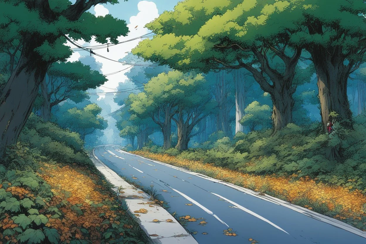 (high res photo in the style of Orion, by Masamune Shirow) La fraîcheur J’en fais ma demeure Et m’assoupis. Rien dans le cri des cigales suggère qu’ils sont sur le point de mourir Automne obscurité descend sur cette route Je voyage seul Avec de jeunes feuilles j’aimerais essuyer vos gouttes de larme De quel arbre en fleur ? Je ne sais pas. Mais quel parfum !