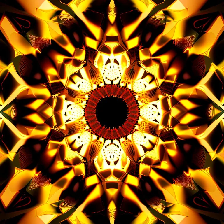 yellow and orange kaleidoscope