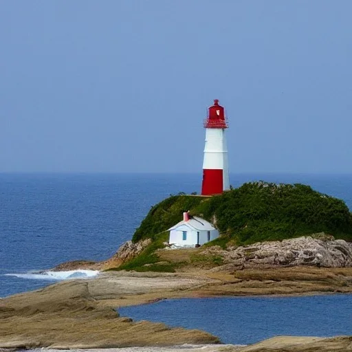 Lighthouse on an island