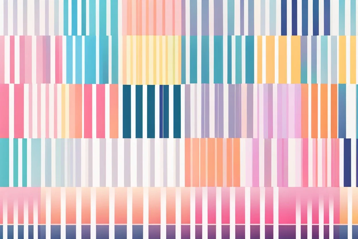 minimal clean thick vertical lines each line has different colour creating nice colour gradients representin modern summer