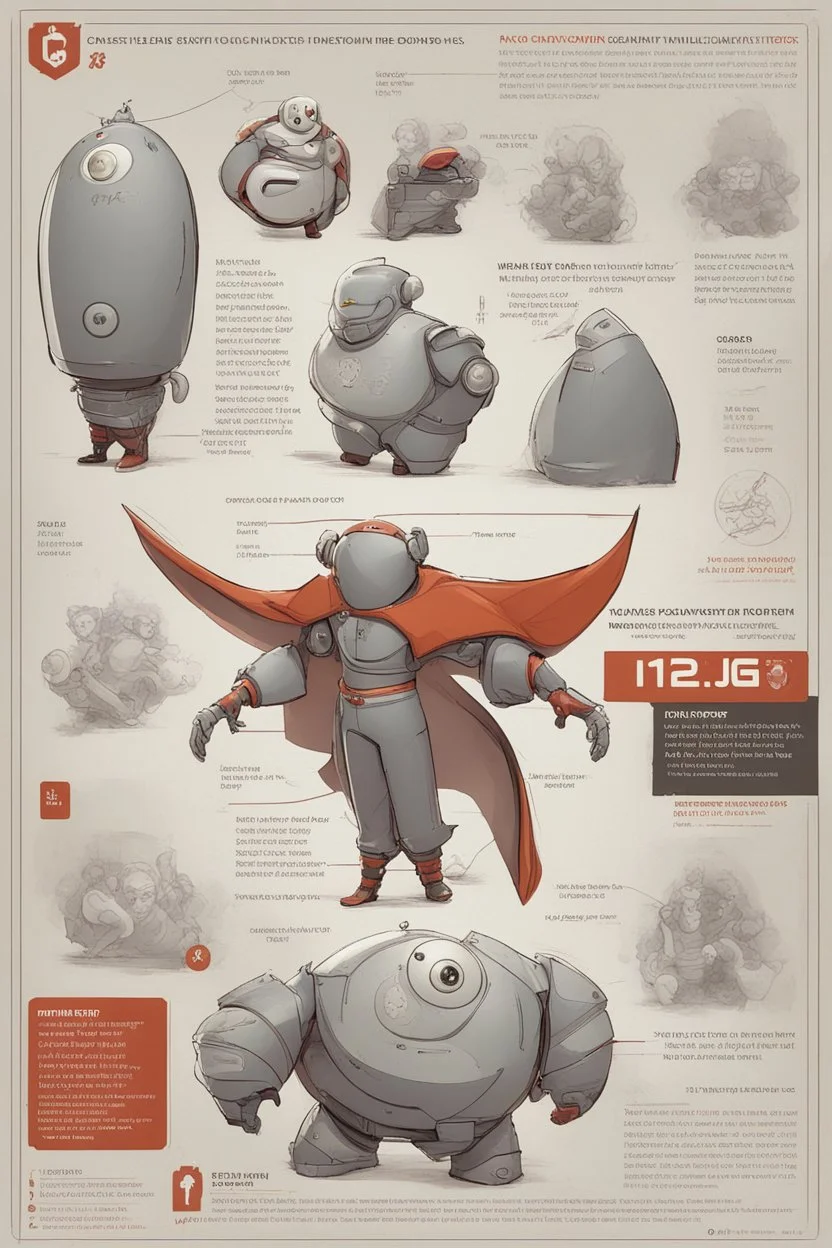 a super-villain tech-savvy inventor with a quirky and imaginative personality, with a big hero 6 element to it.