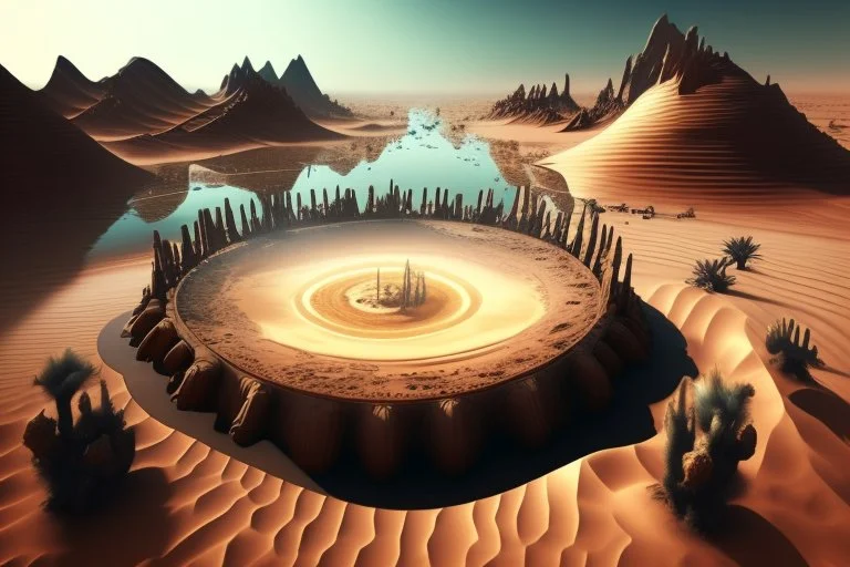 infinite, alien desert, lagoon, exoplanet, epic, sci-fi, hd