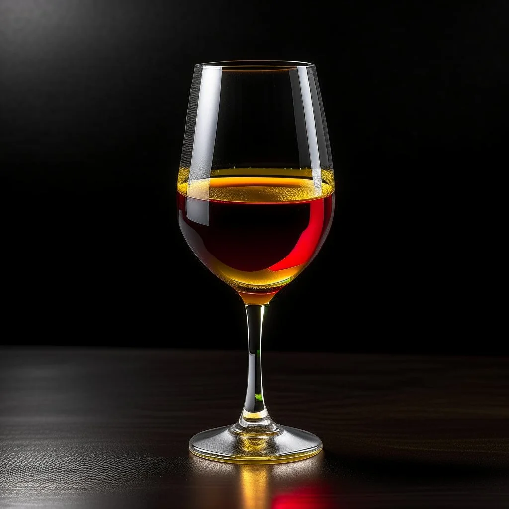 beer glass filled with wine