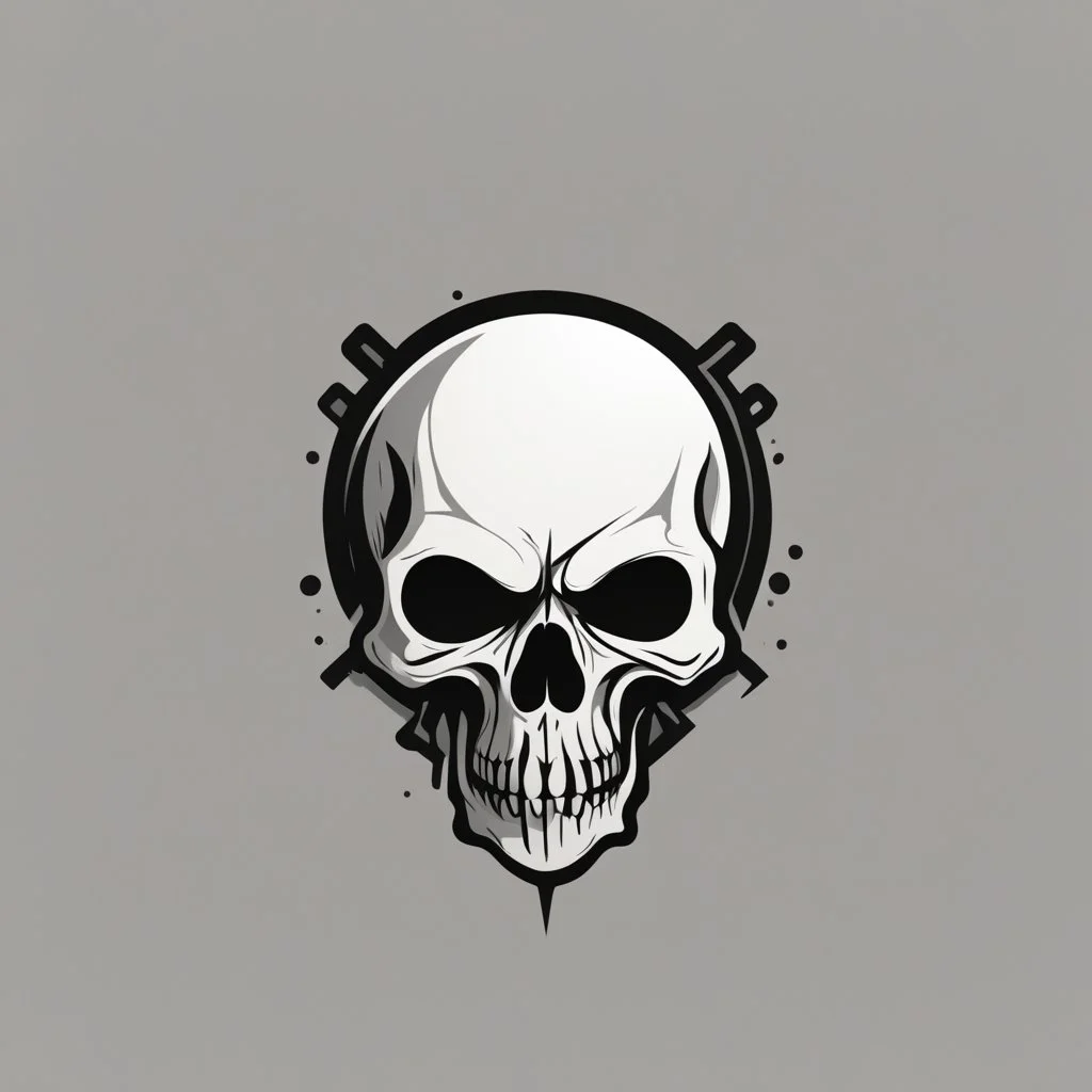 minimalistic skull logo