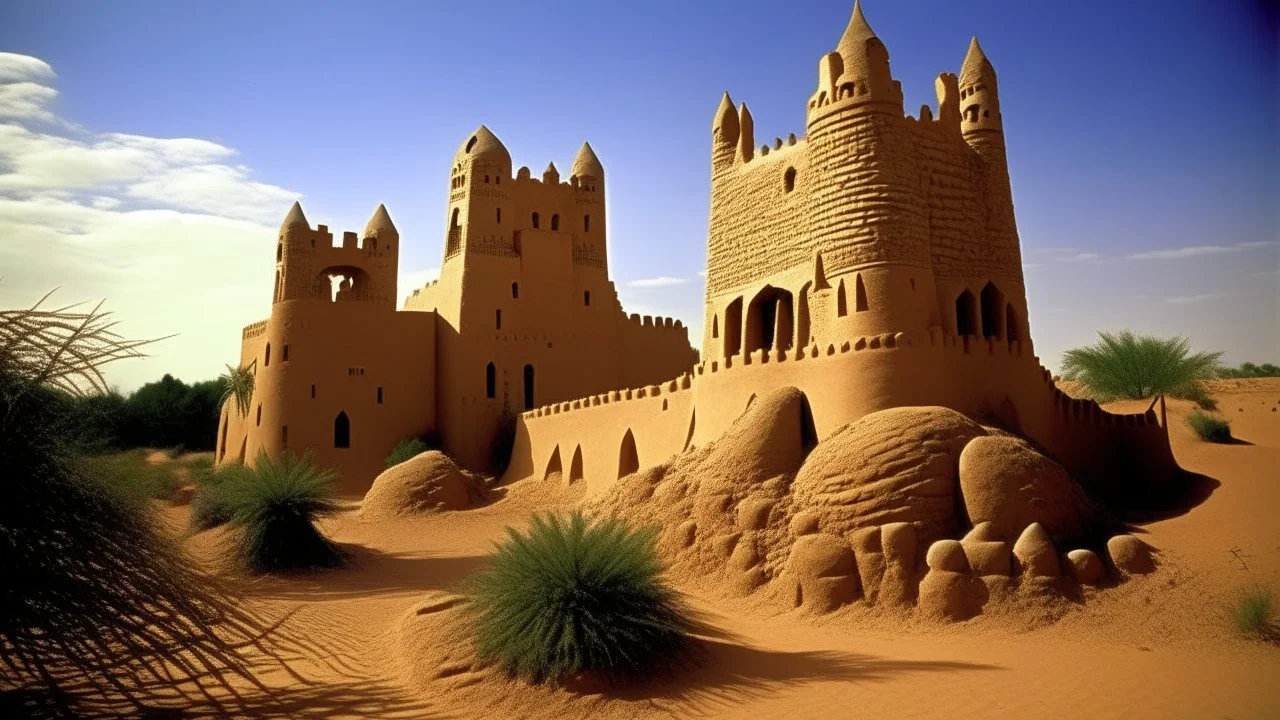Adobe castles in Mali, sculpted by wind and time's hands.