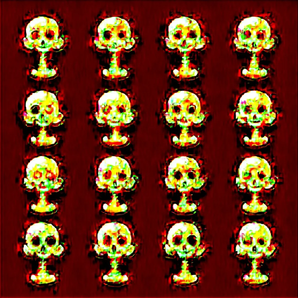 skeleton emotes, GG, OMG, sprite sheet