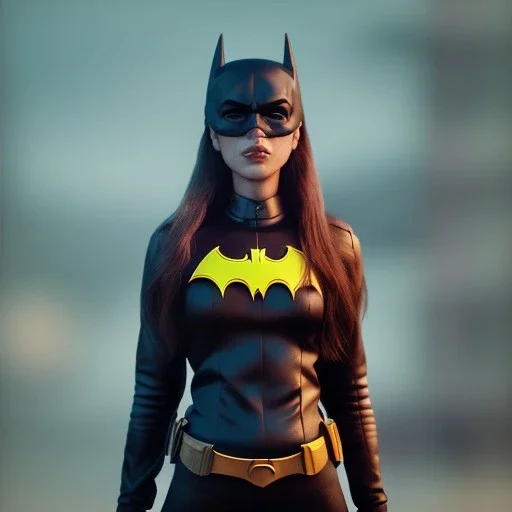 analog style,real cool girl portrait, simmetric eyes, ambient, batgirl make up outfit, ultra realistic photo, unreal engine, paloroid, 100mm --aspect ratio 1:1