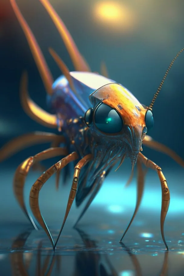 Cockatrice ant dolphin fused,8k,unreal engine, very detailed, cinema 4D, perfect angle