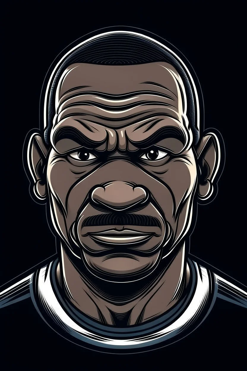 Mike Tyson American boxer ,cartoon 2d