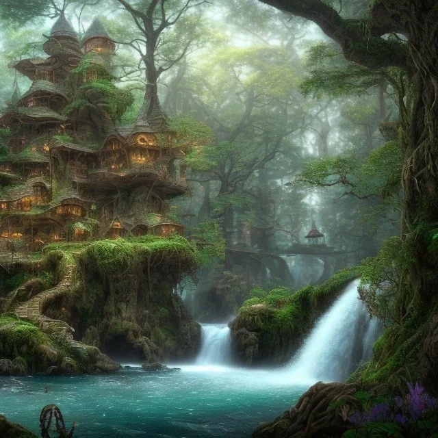 the most stunning landscape, Puerto Rico, forest hills, waterfall, 8k resolution, high-quality, fine-detail, photorealistic, intricate, digital art, detailed matte, volumetric lighting, illustration, 3D octane render, brian froud, howard lyon, selina french, anna dittmann, annie stokes, lisa parker, greg rutowski, George Grie, Ben Goossens, Igor Morski