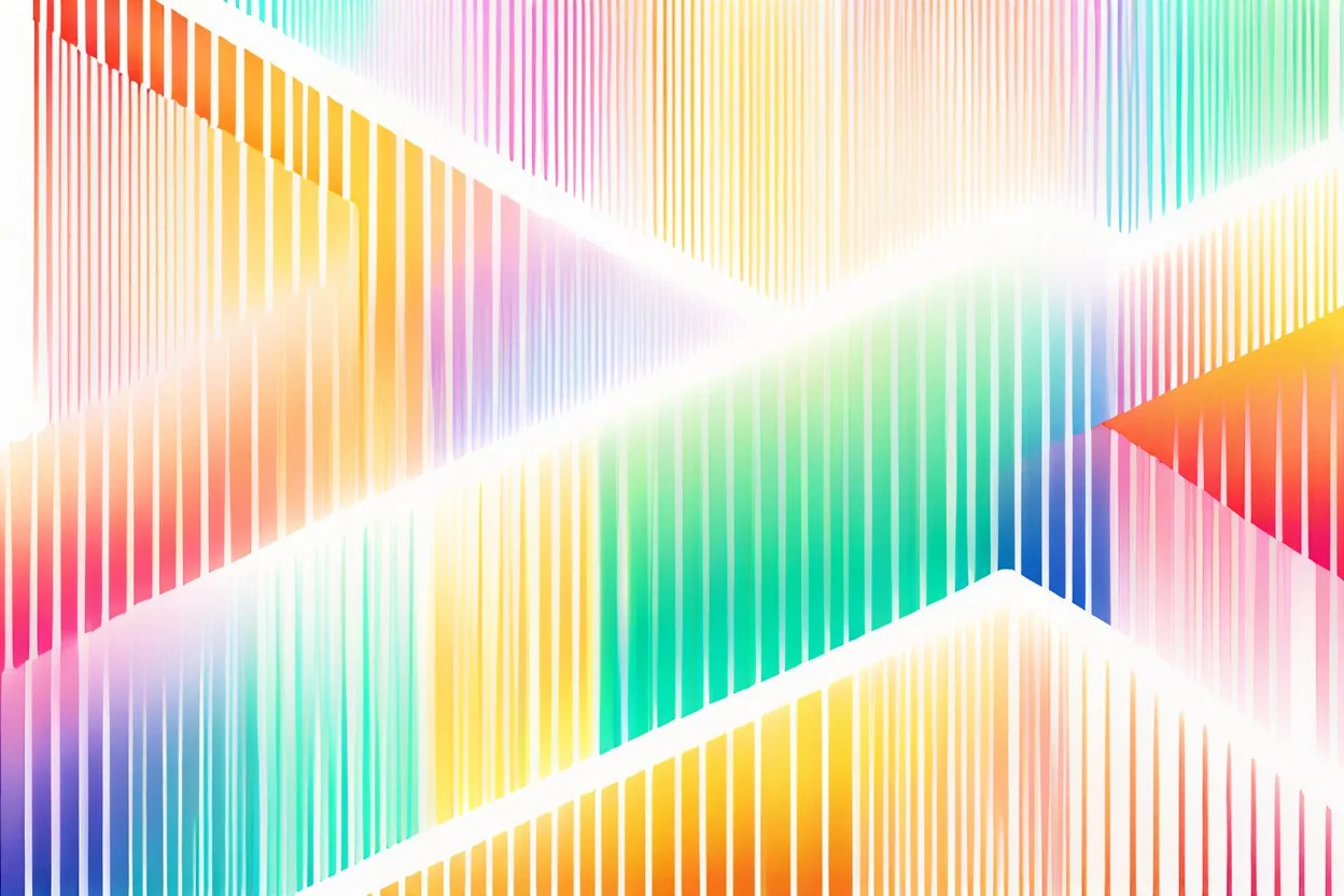 minimal clean thick vertical lines each line has different colour creating nice colour gradients representin modern summer