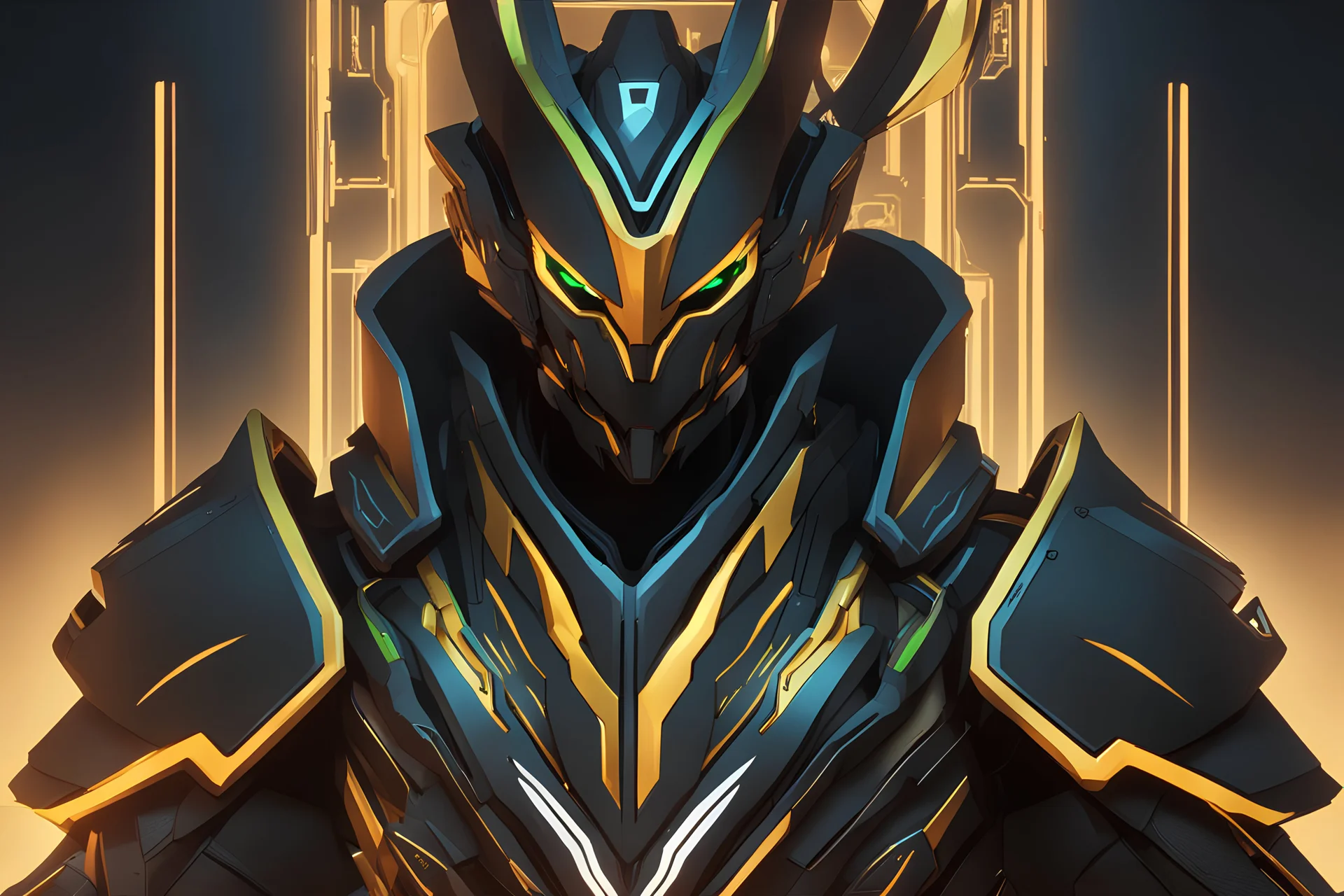 Genji machine in 8k solo leveling shadow artstyle, anubis them, neon effect, full body, Desert, intricate details, highly detailed, high details, detailed portrait, masterpiece,ultra detailed, ultra quality