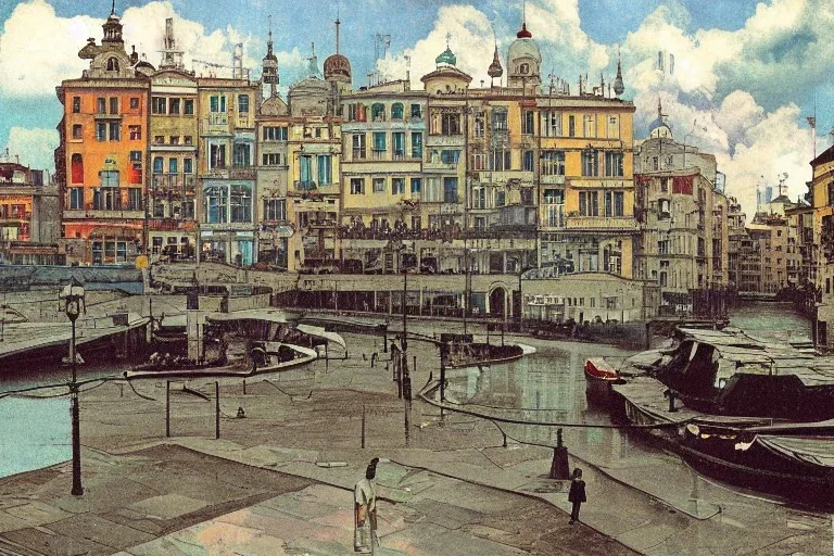 Square on sea+sea+sea+Colourful city+old lamp+Bar and garden on High Bridges across Skyscraper river+canals+Gothic village+European Metropolis on sea+naples alley+Torino square+trieste canals+victorian London+decòpunk Skyscraper+ +steampunk+biopunk+alphonse mucha, greg rutkowski, matte painting, cryengine, hyper detailed, felix kelly, fantasy art, seb mckinnon