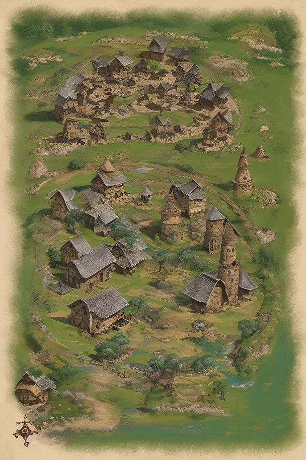 battle map dnd village