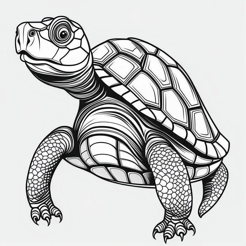 Tortoise, minimal lines, cartoon, mandala style, white back ground color, real style, realistic, minimalistic, minimal black line art, line art, crisp line art, unique coloring sheet, outlined, outline, crisp, crisp line edges, illustration, thin lines, crisp clear lines, line art, clean line art, unique, 8k, amazing, masterpiece, no colors, no dark color, no black color, avoid thick black, minimalistic line edges, pure white back ground, image character full fit to page,