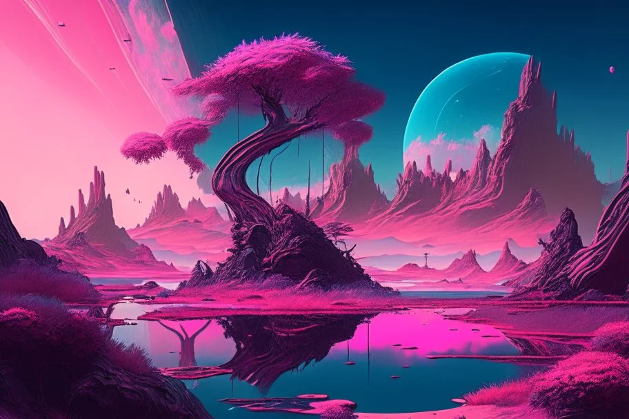Phantasy landscape, syber pank
