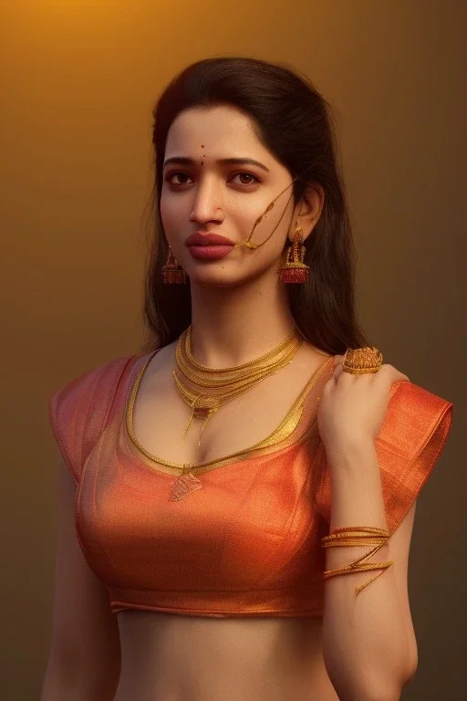 South Indian actress Tamannaah, by Mahmoud Sai, Cartographic, Circuitry, Golden Hour, Closeup-View, 16k, Lumen Global Illumination, Diffraction Grading