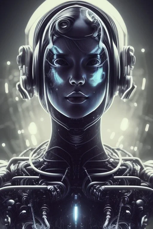 cyberpunk, head, scream women, portrai, open mouth, face cry, perfect skin, tron, cyborg, robot, cyborg, seven , perfekt, real, dream, hr giger