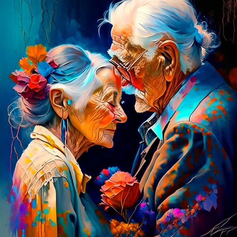 Sweet Beautiful older couple Modifiers: oil on canvas beautiful imperial colors crisp quality colourful ashley wood megan duncanson Daniel Gerhartz