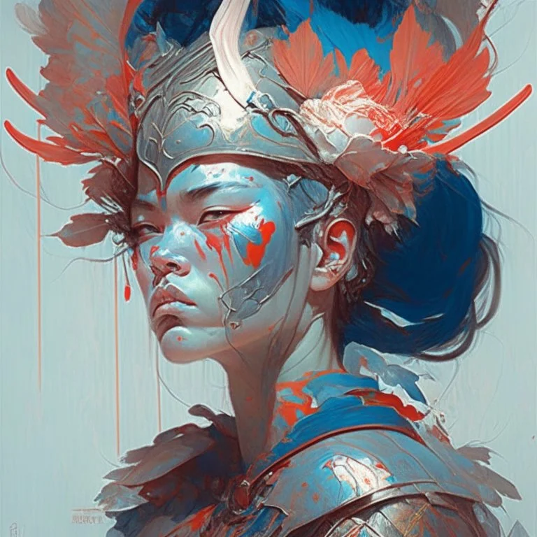 dream portrait of female warrior by james jean