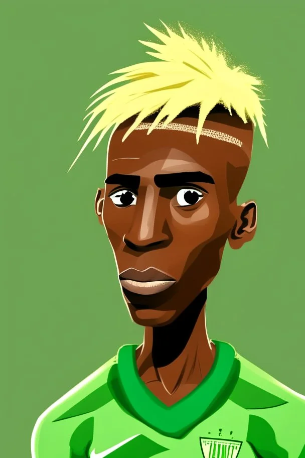 Victor Osimhen Nigerian football player ,cartoon 2d