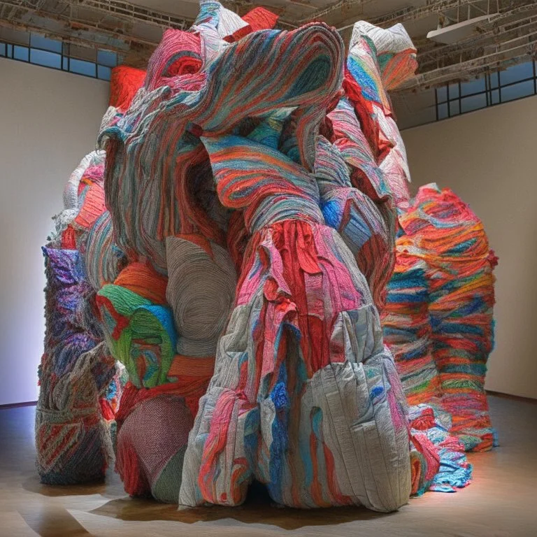 create larger-than-life fabric sculptures that dynamically change or transform as visitors navigate through the labyrinth. These sculptures could represent personal struggles, milestones, or moments of epiphany, using textiles to evoke powerful emotions and visually convey your transformation.