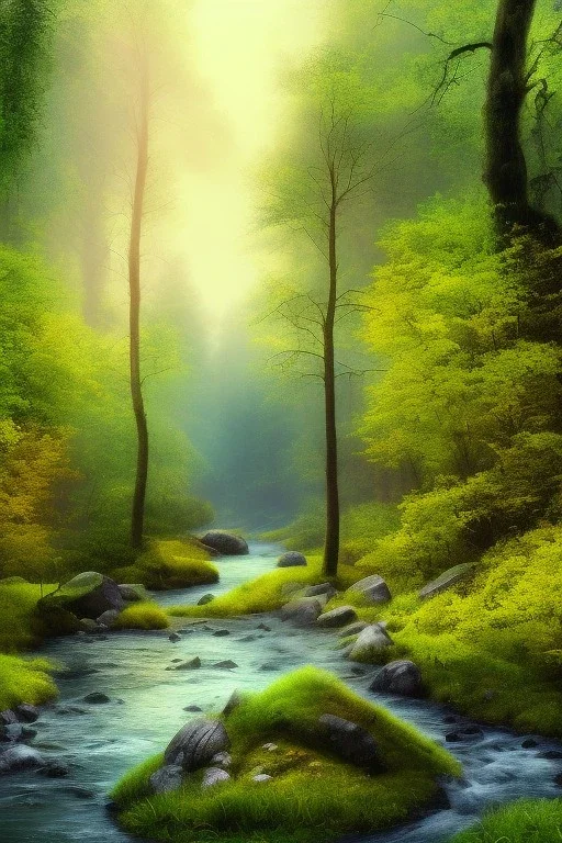 Beautiful river in the forest in the 12PM in the afternoon ín 24K Resolutions, ultra HD, Professional PHOTOGRAPHY