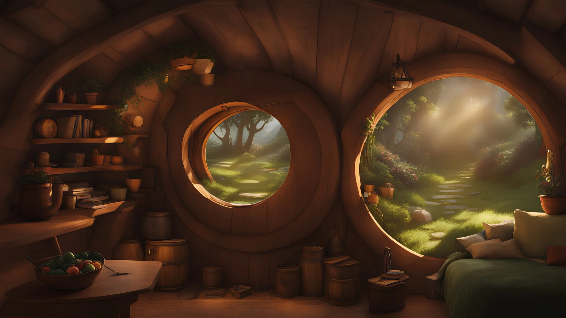 hobbit hole interior daylight