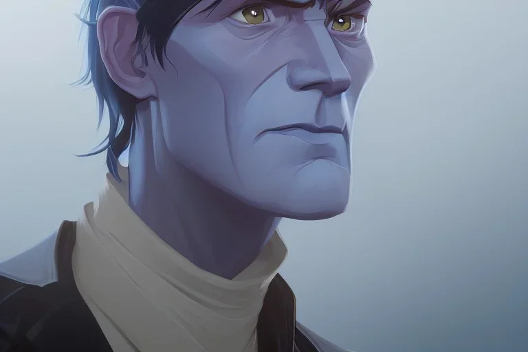 Portrait of thrawn by Jake Bartok