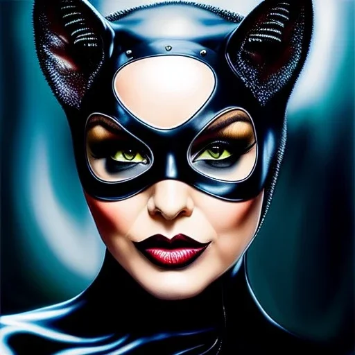 Ultra detailed fullbody Portrait in oil on canvas of Catwoman fusions She-Venom ,intense stare,extremely detailed digital painting, extremely detailed face,crystal clear Big eyes, mystical colors ,perfectly centered image, perfect composition, rim light, beautiful lighting,masterpiece,8k, stunning scene, raytracing, anatomically correct, in the style of robert e howard and Ken Kelley and Ohrai Noriyoshi and Simon Bisley and tomzj1