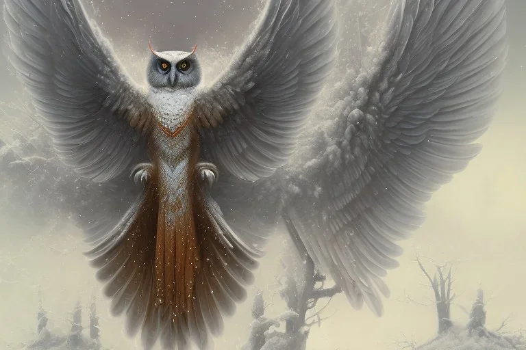 snow winged OWL