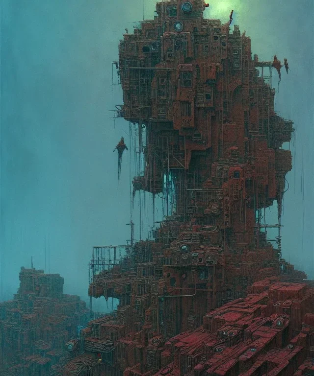 Camera., concept art, hyper detailed, beksinski, dan mumford, post-apocalyptic, oil on canvas