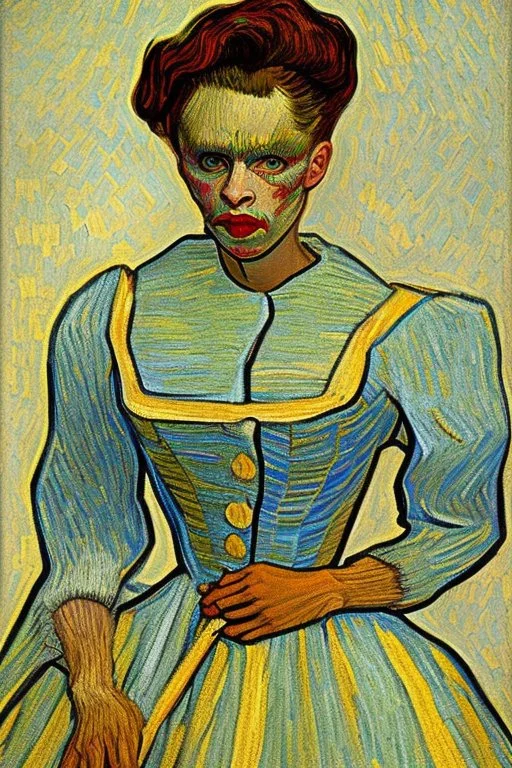 Portrait of a drag queen by Van Gogh